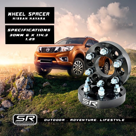 WHEEL SPACER NISSAN NAVARA 6H X 30MM 1.25