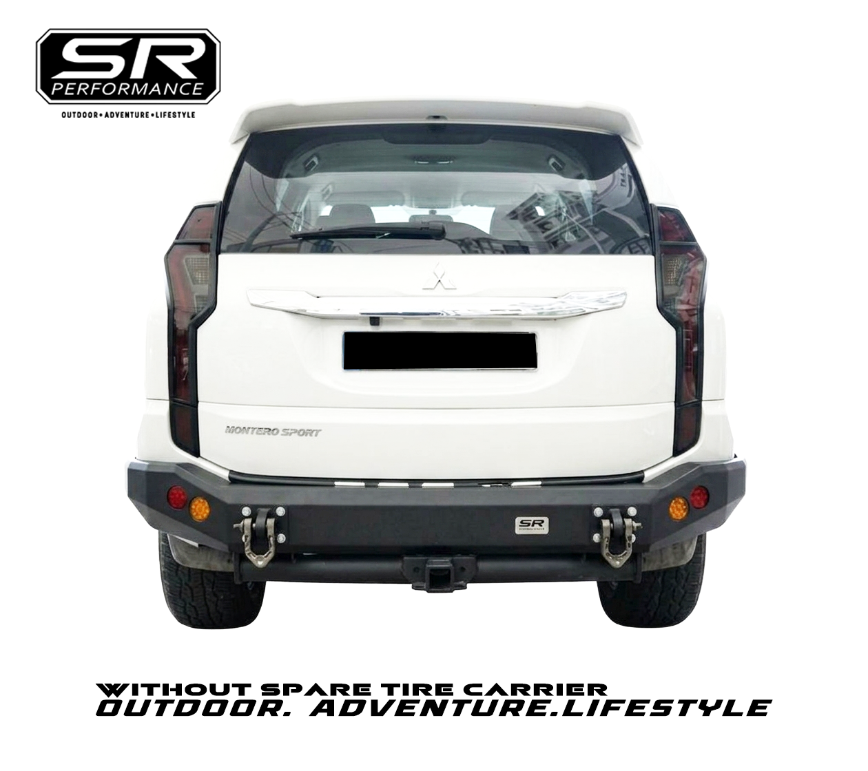 SR AERO SERIES REAR MITSUBISHI MONTERO SPORT 2015-UP WITHOUT SPARE TIRE CARRIER