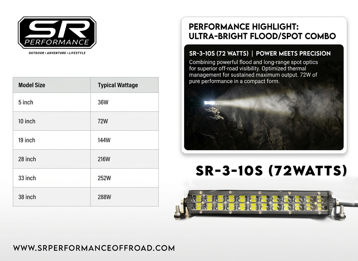SR-3-10S (72 WATTS) SLIM LED BAR