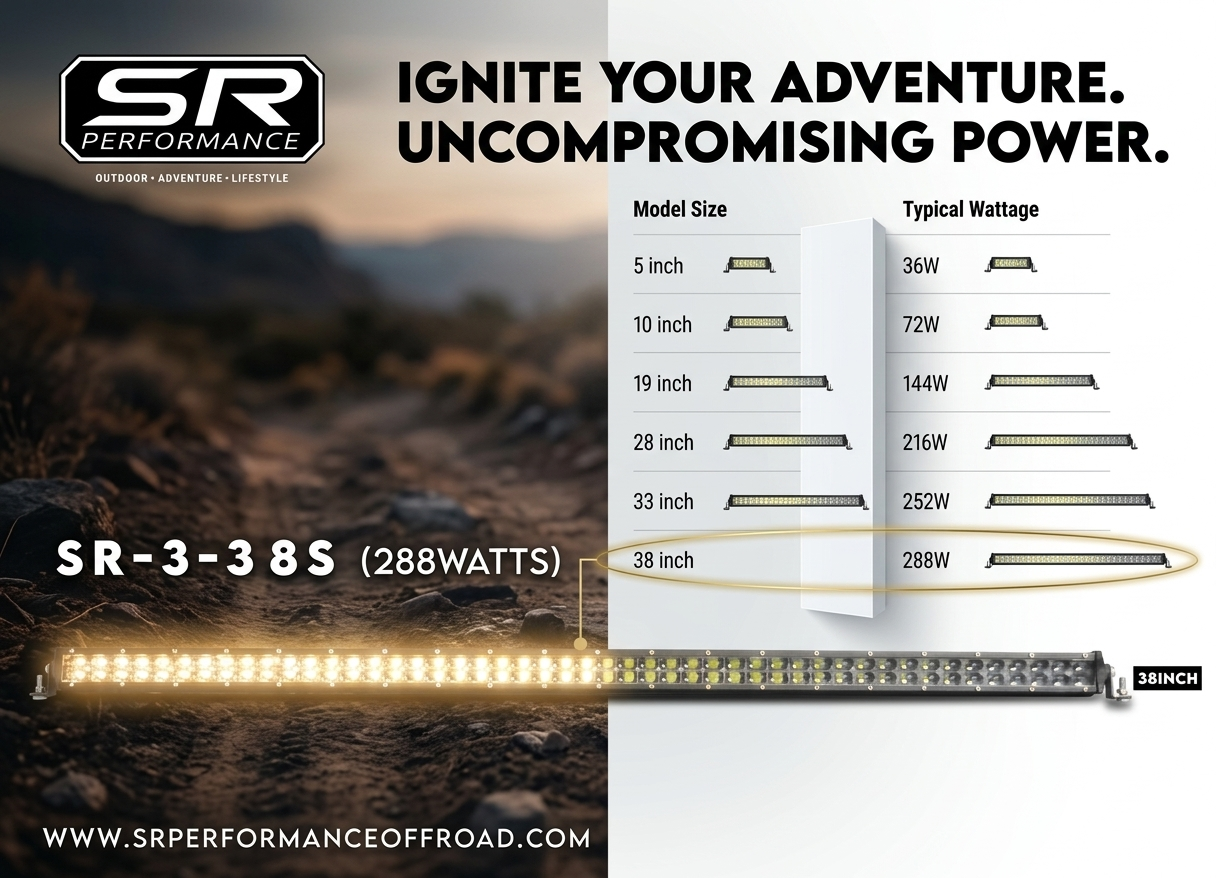 SR-3-38S (288 WATTS) SLIM LED BAR