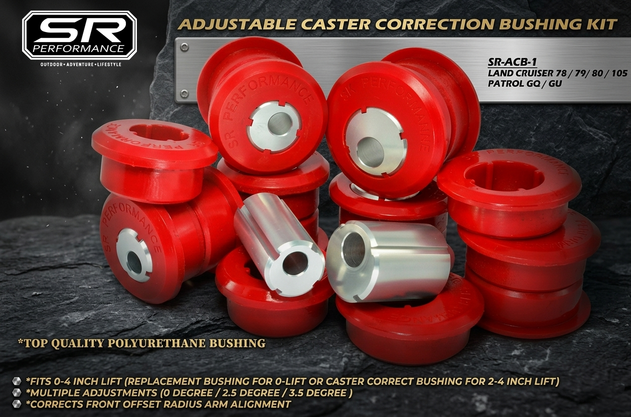 SR ACB-1 ADJUSTABLE CASTER BUSHING TOYOTA LAND CRUISER 72/79/80/105 SERIES AND NISSAN PATROL GQ/GU