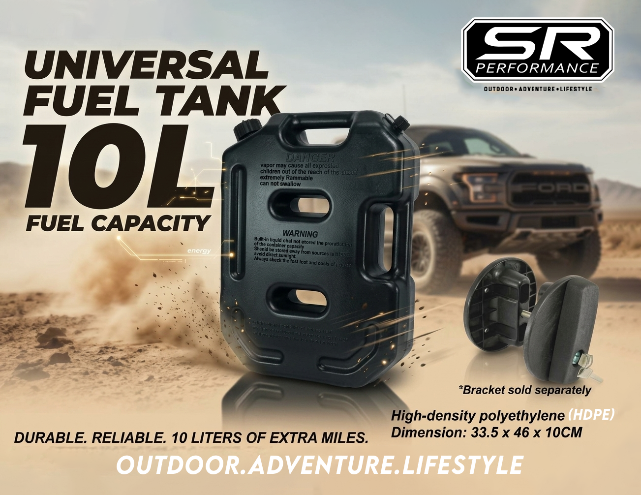 UNIVERSAL FUEL TANK 10L BLACK