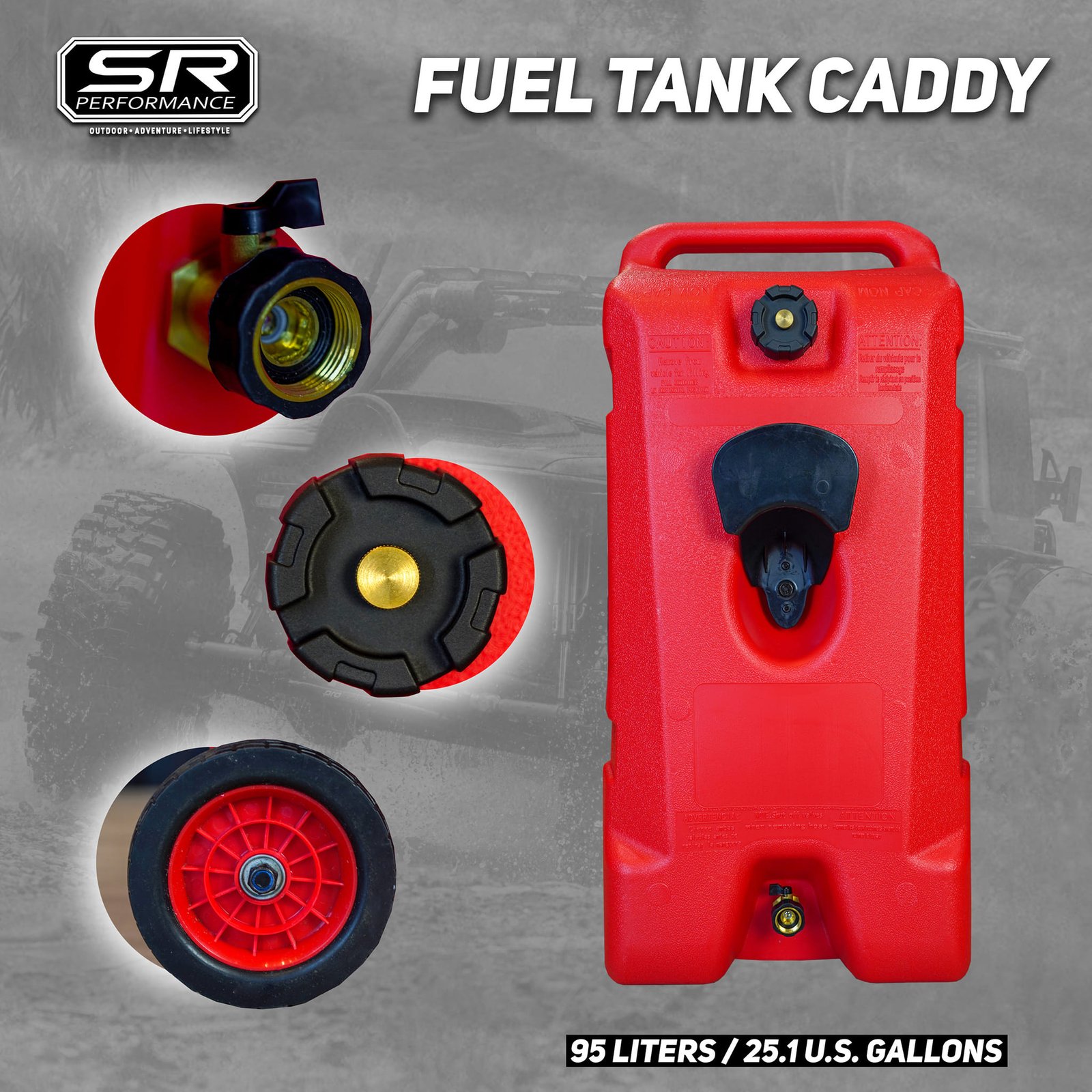 FUEL TANK CADDY AND OUTBOARD MOTOR FUEL TANK 95L