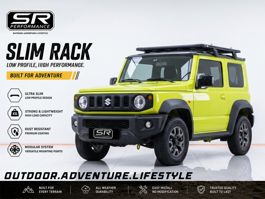 ALUMINUM SLIM RACK SMALL 150X125CM SUZUKI JIMNY JB74