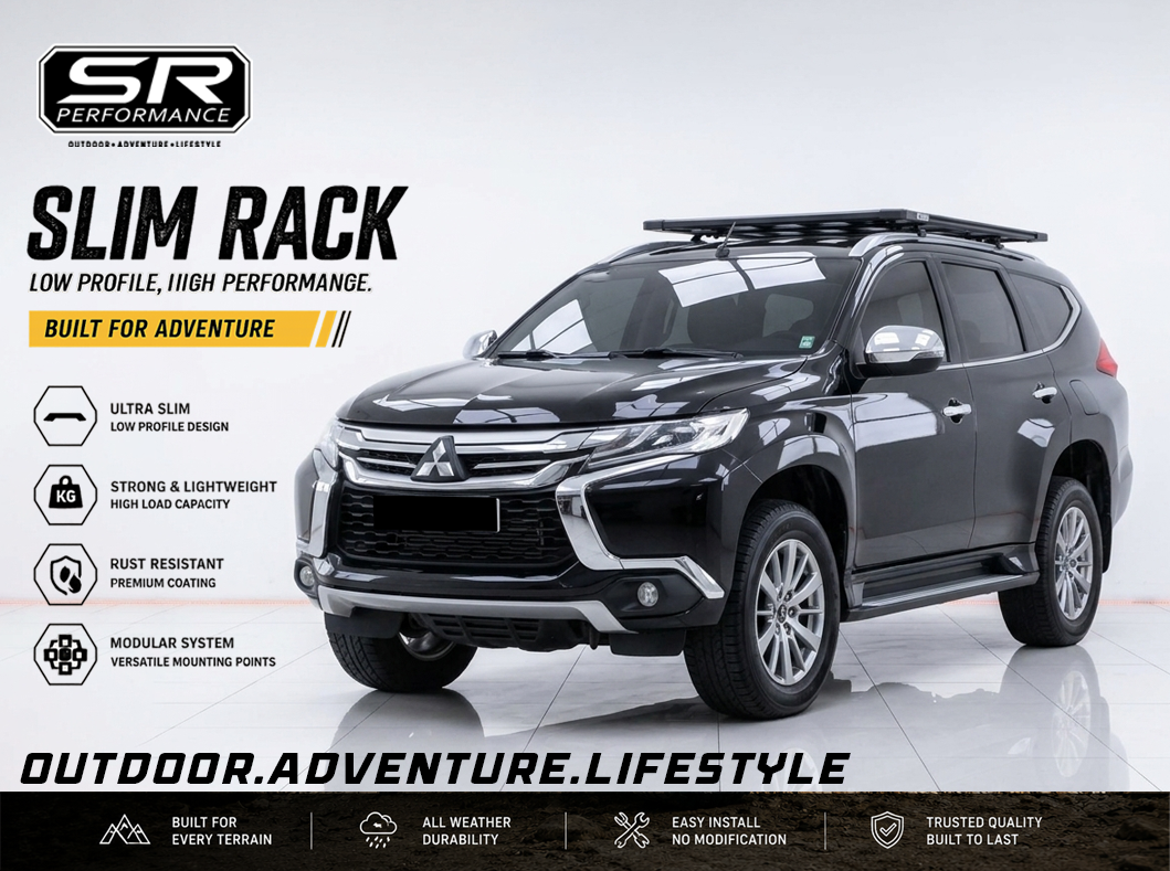 ALUMINUM SLIM RACK MEDIUM 180X125CM MITSUBISHI MONTERO 2016-UP