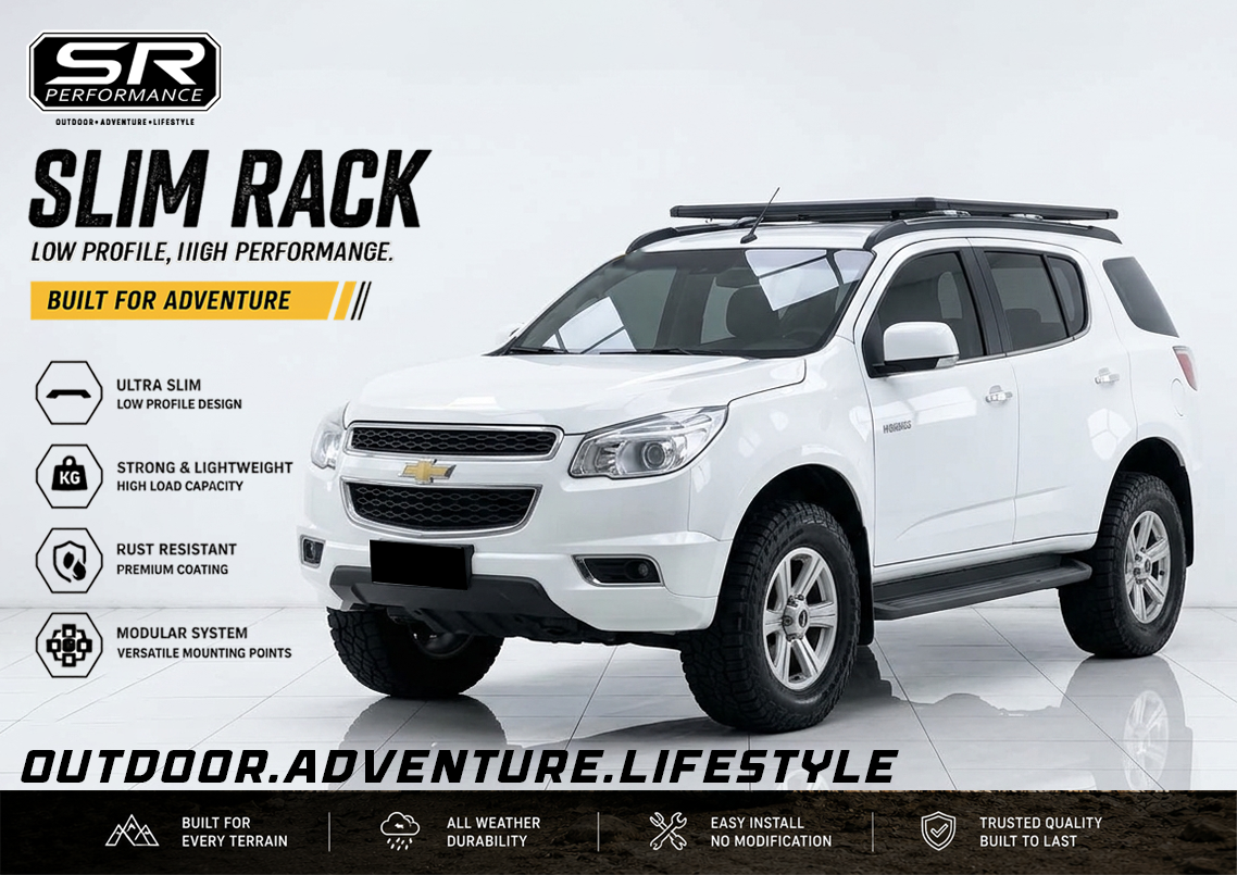 ALUMINUM SLIM RACK MEDIUM 180X125CM CHEVROLET TRAILBLAZER