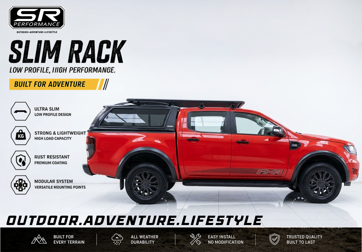 ALUMINUM SLIM RACK LARGE 220X125CM FORD RANGER T6