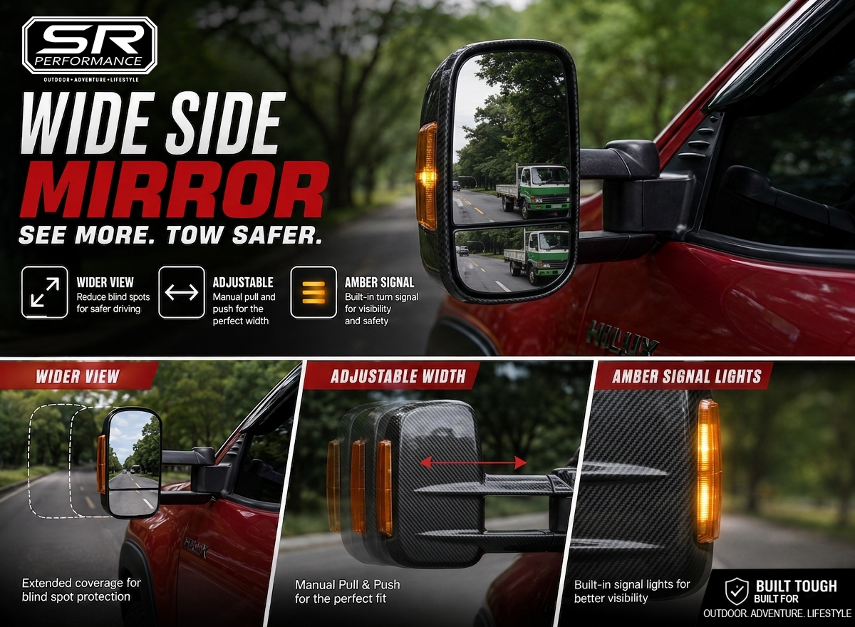 WIDE SIDE MIRROR TOYOTA HILUX REVO