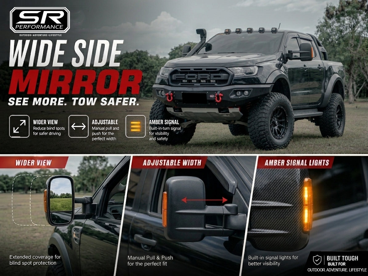 WIDE SIDE MIRROR FORD RANGER RAPTOR
