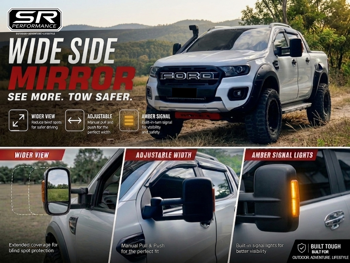 WIDE SIDE MIRROR FORD RANGER T7