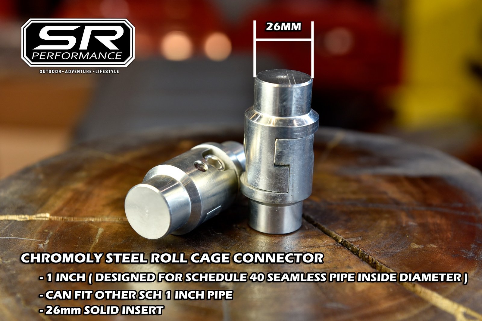 CHROMOLY STEEL ROLL CAGE CONNECTOR 1INCH 