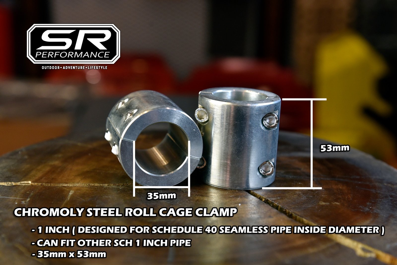 CHROMOLY STEEL ROLL CAGE CLAMP 1INCH