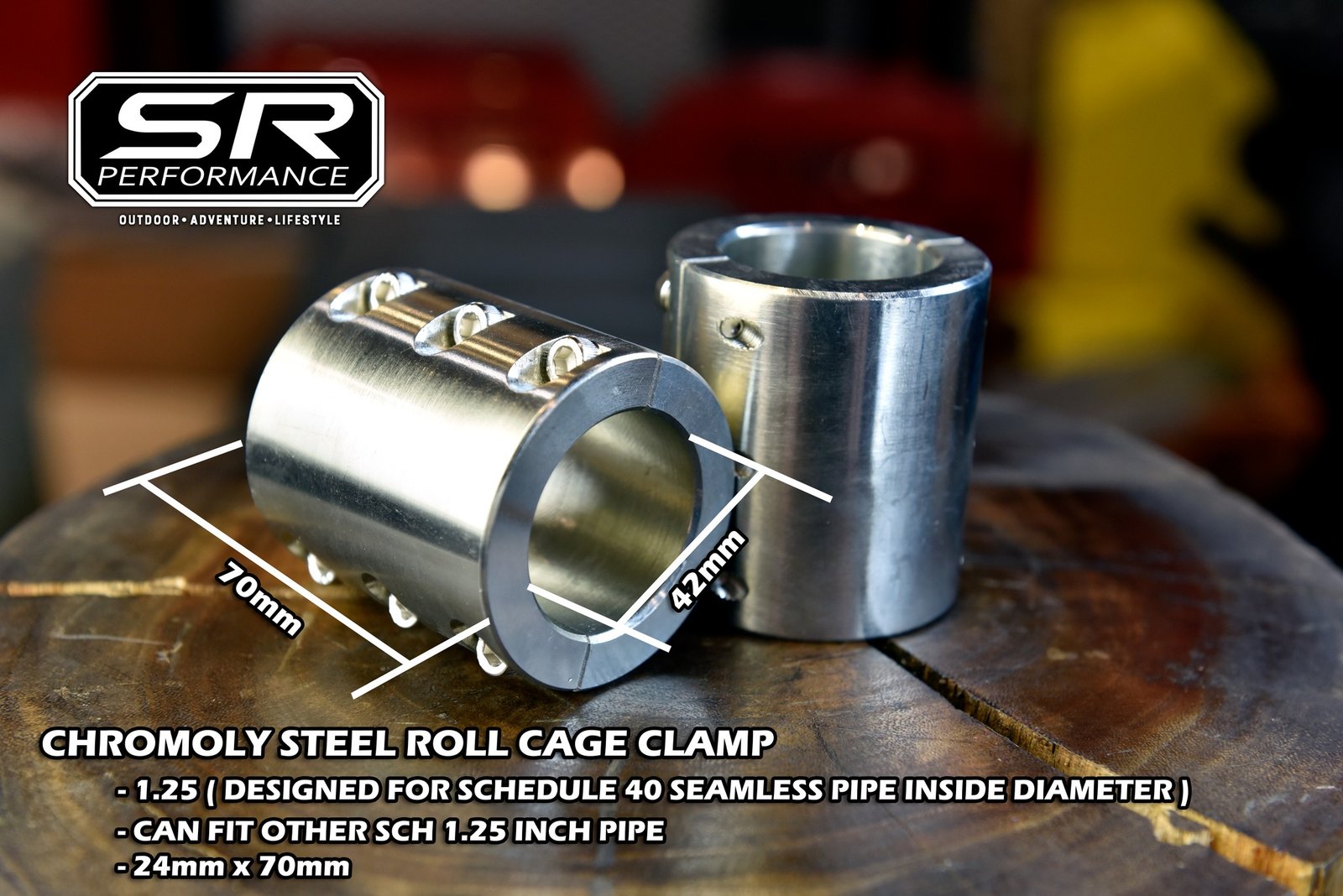 CHROMOLY STEEL ROLL CAGE CLAMP 1.25 INCH