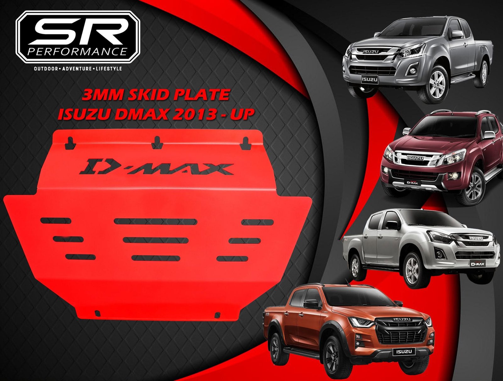 3MM SKID PLATE ISUZU DMAX 2013-UP