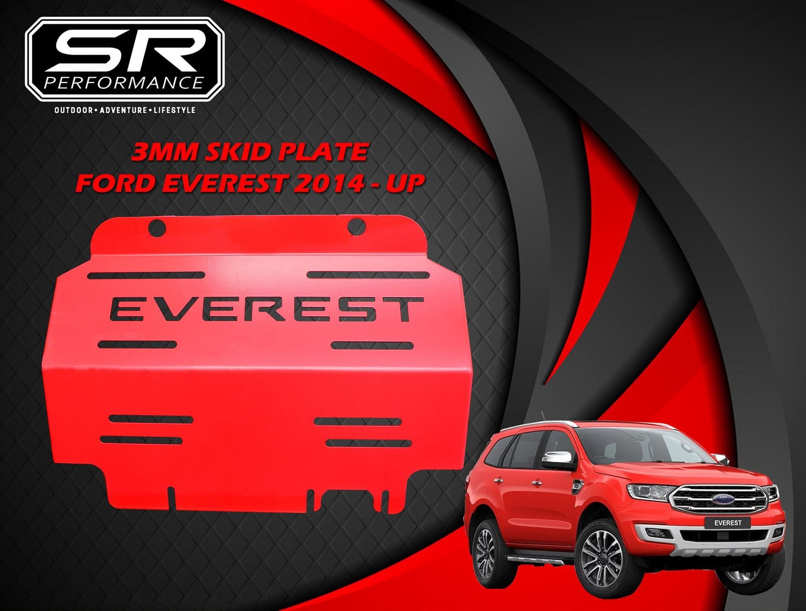 3MM SKID PLATE FORD EVEREST 2014-UP