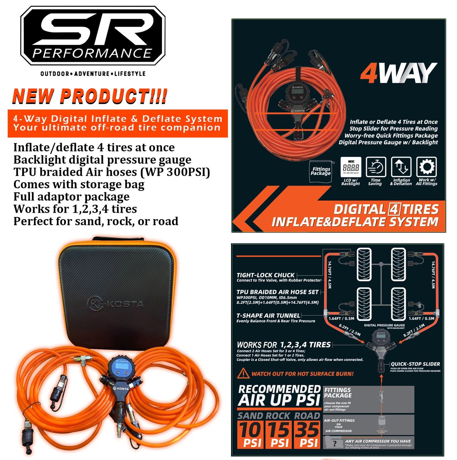 4 WAY TYRE INFLATOR